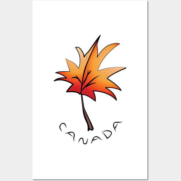 Maple Leaf - Canada Wall Art by Kat C.